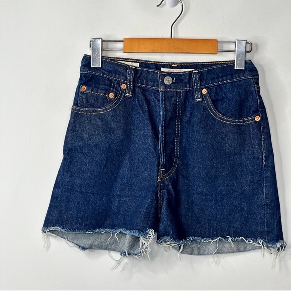 Levi's Pants - 🔴 SOLD- Levi’s Ribcage High Rise Button Fly Cut Off Denim Shorts Distressed
